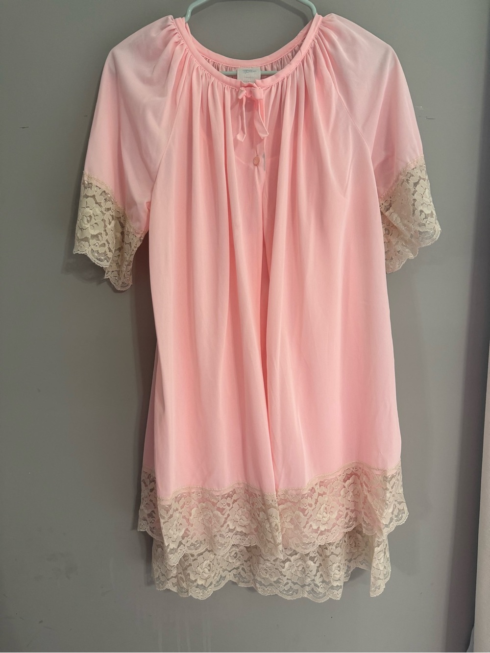 Vintage 50/60’s Mary Barron Pink Lace Night Dress and Robe M